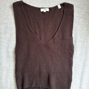 ALC brown knit crop top